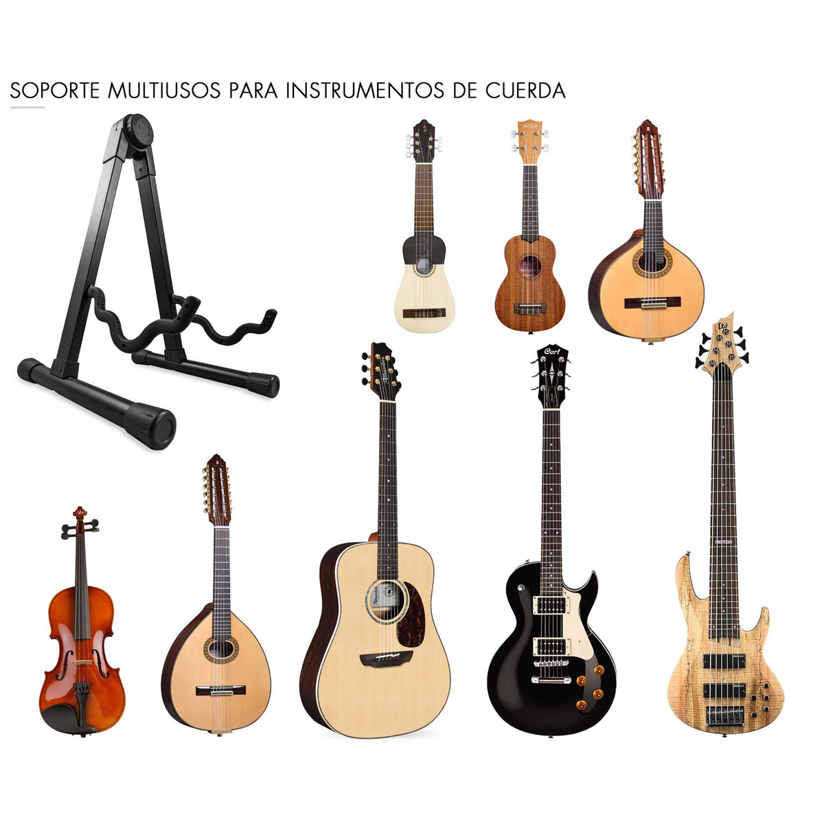 GUIL GT-25 - Soporte multipropósito para casi todo tipo de instrumentos de cuerda - Tempo Shop