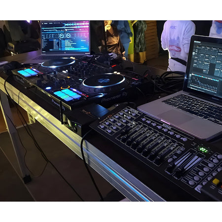 GUIL MDJ-3 - Mesa para DJ / Mesa de control de aluminio de 150 x 80 cm (PATAS NO INCLUIDAS) - Tempo Shop