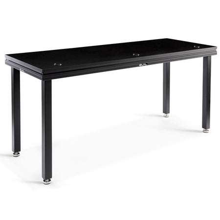 GUIL MDJ-4/N - Mesa para DJ / Mesa de ingeniero de sonido de aluminio de 200 x 80 cm. Color negro (PATAS NO INCLUIDAS) - Temp