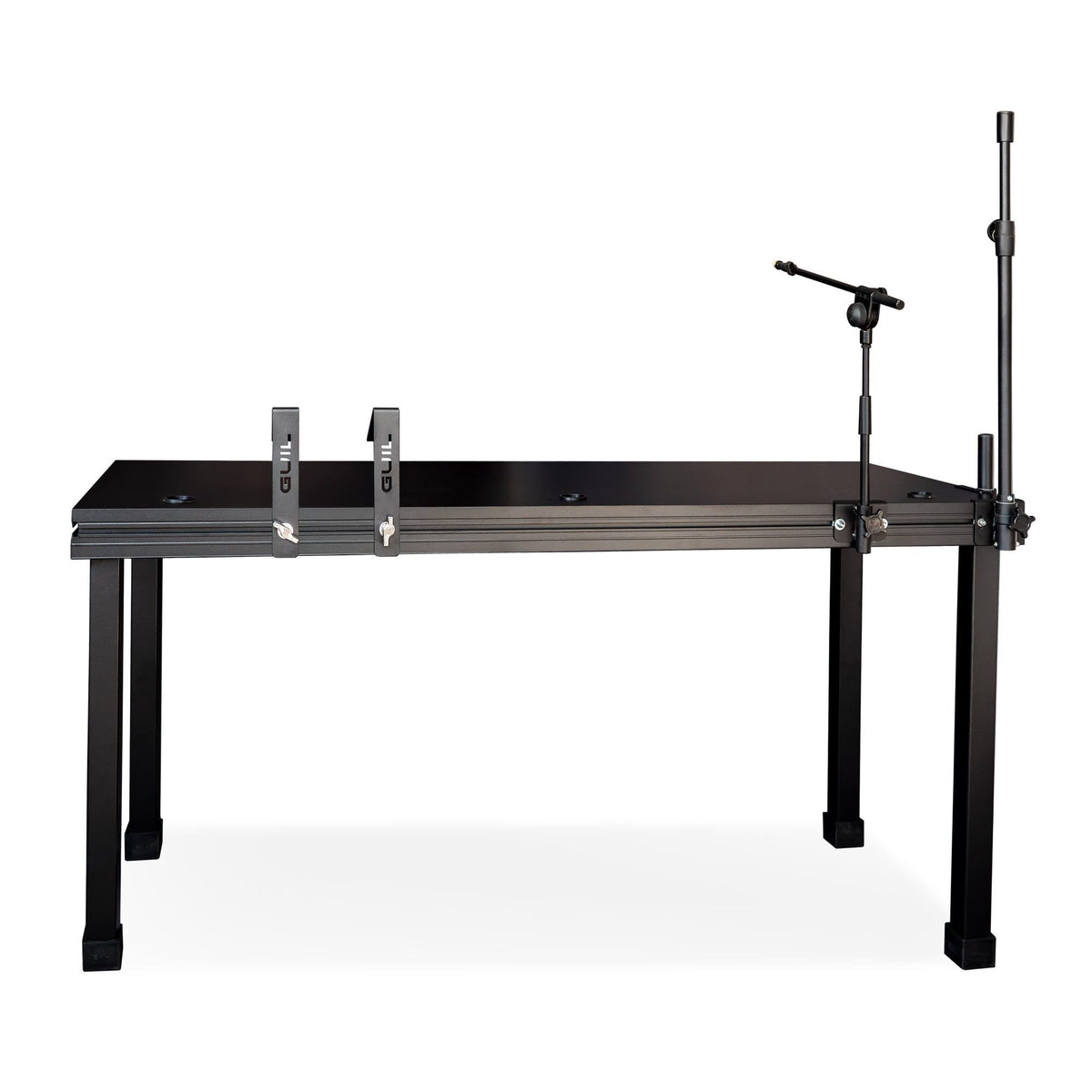 GUIL MDJ-5/N - Mesa para DJ / Mesa de ingeniero de sonido de aluminio de 300 x 80 cm. Color negro (PATAS NO INCLUIDAS) - Temp