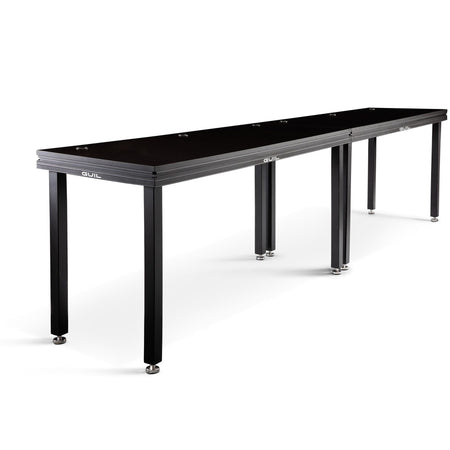 GUIL MDJ-6/N - Mesa para DJ / Mesa de ingeniero de sonido de aluminio de 400 x 80 cm. Color negro (PATAS NO INCLUIDAS) - Temp