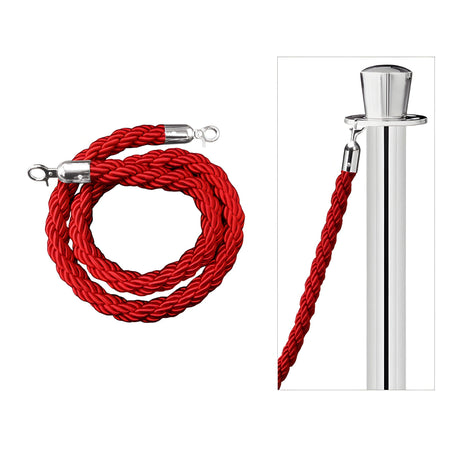 GUIL PST-CT1 - Cordón trenzado de color rojo de 1,5 m (Ø 30 mm) - Tempo Shop