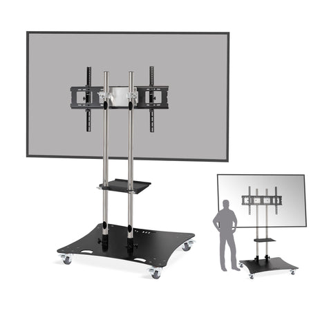 GUIL PTR-100 - Soporte móvil para pantallas de hasta 100″. Bandeja incluida - Tempo Shop