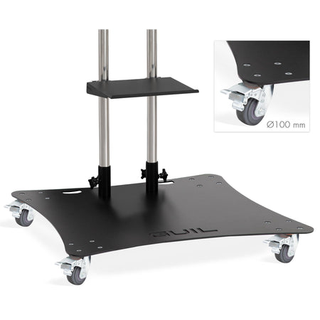 GUIL PTR-100 - Soporte móvil para pantallas de hasta 100″. Bandeja incluida - Tempo Shop