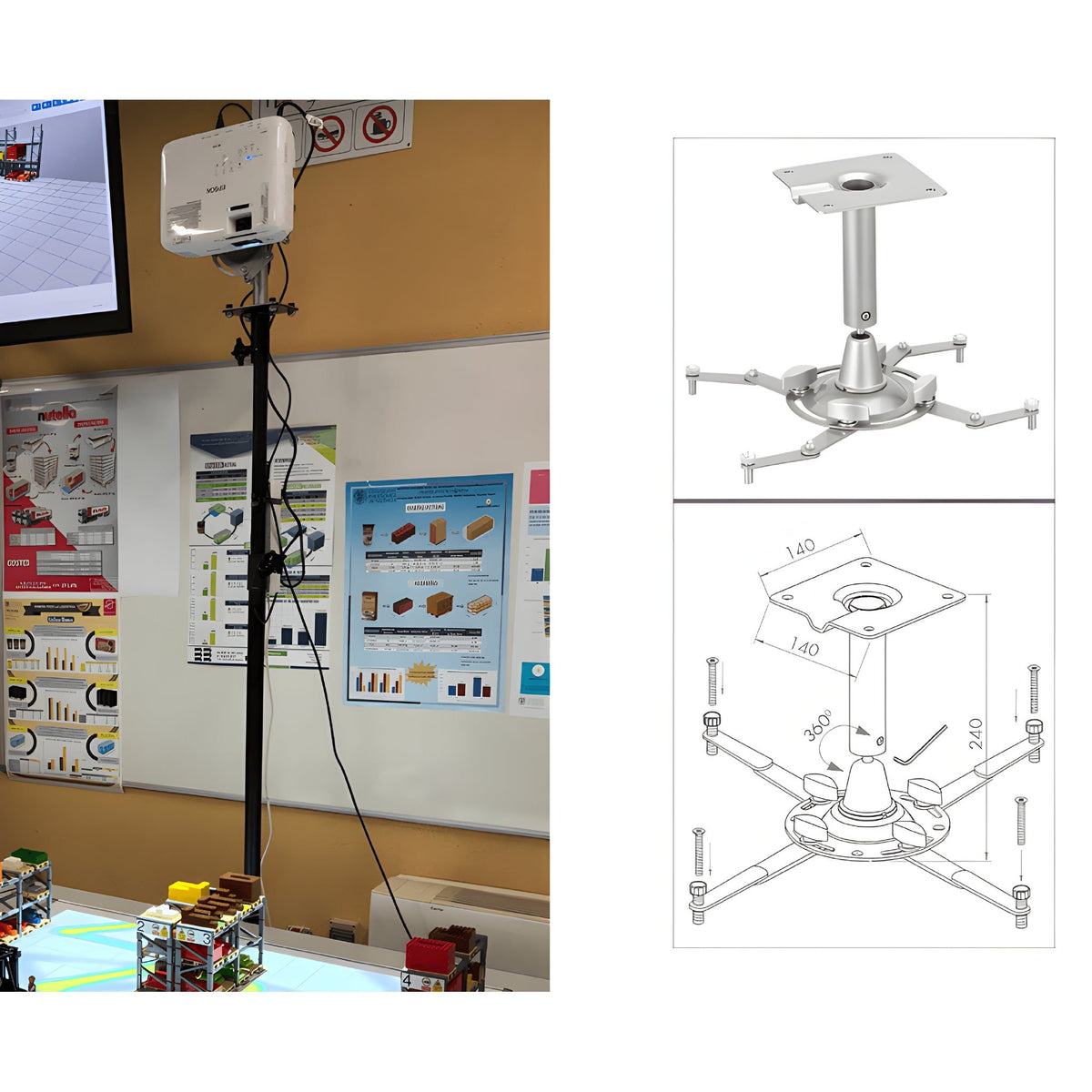 GUIL PTR-20 - Adaptador con soporte para video proyector - Tempo Shop