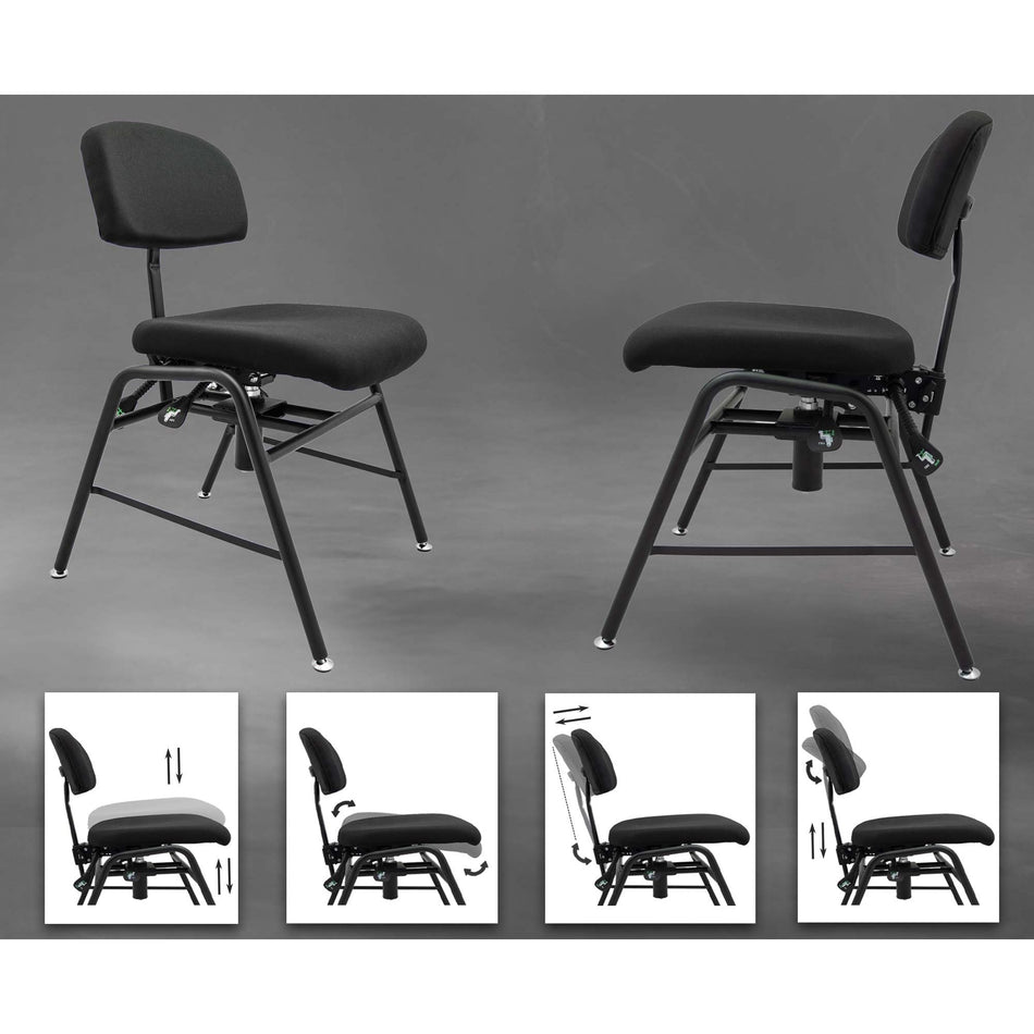 GUIL SLL-100 - Silla para orquesta regulable en altura, respaldo y asiento - Tempo Shop