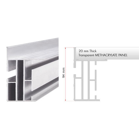 GUIL TM440-M - Tarima con panel de metacrilato transparente (20 mm) (PATAS NO INCLUIDAS) (Copia) - Tempo Shop
