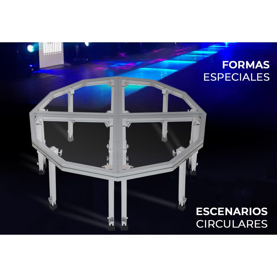 GUIL TM440-M - Tarima con panel de metacrilato transparente (20 mm) (PATAS NO INCLUIDAS) (Copia) - Tempo Shop
