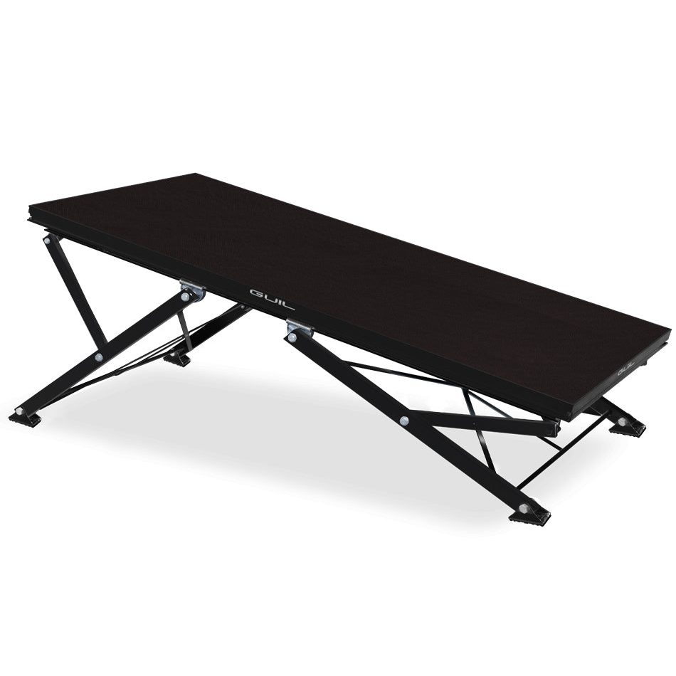 GUIL TM441/N - Tarima de aluminio y acero tipo tijera. Color: Negro. 5 posiciones. Tablero de abedul (21mm) - Tempo Shop