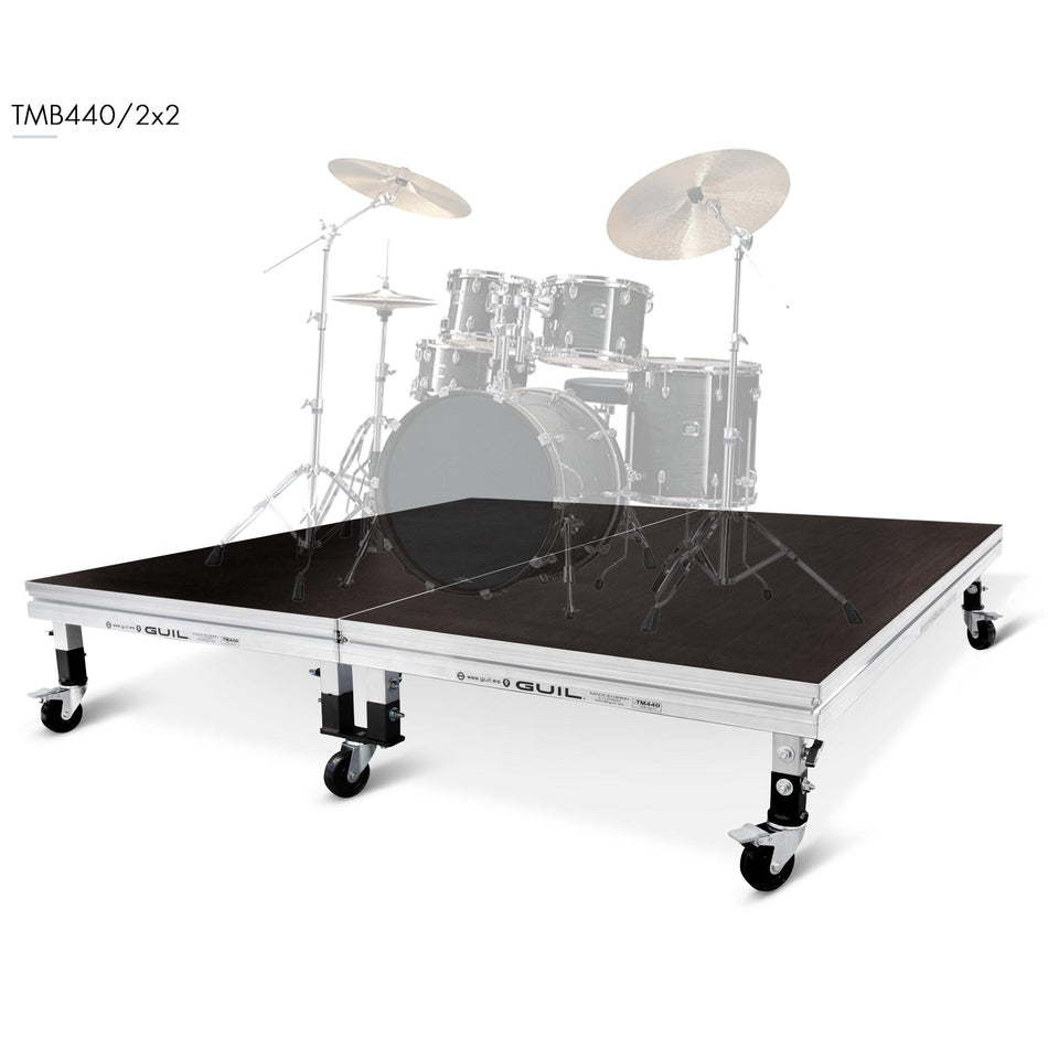 GUIL TMB440 - Tarimas modulares para batería con patas telescópicas y ruedas. Altura regulable entre 40 y 45 cm de tarima al