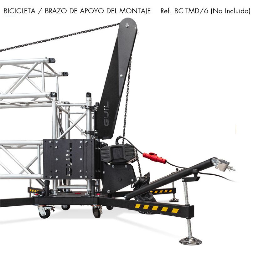 GUIL TMD-900N/8 - Torre Ground Support. Elevación mediante polipasto eléctrico. Color negro - Tempo Shop