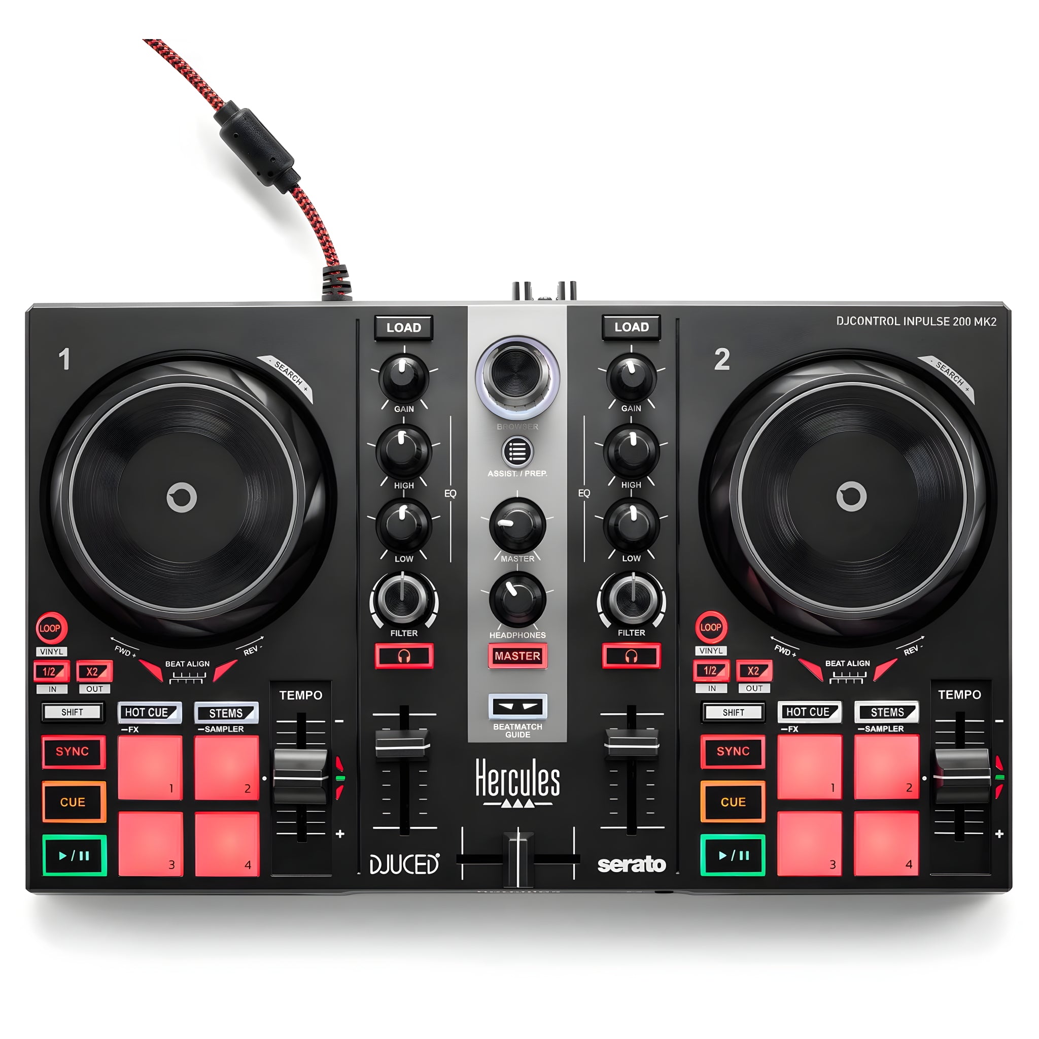 Hercules DJ DJCONTROL INPULSE 200 MK2 - Controladora de DJ - Tempo Shop