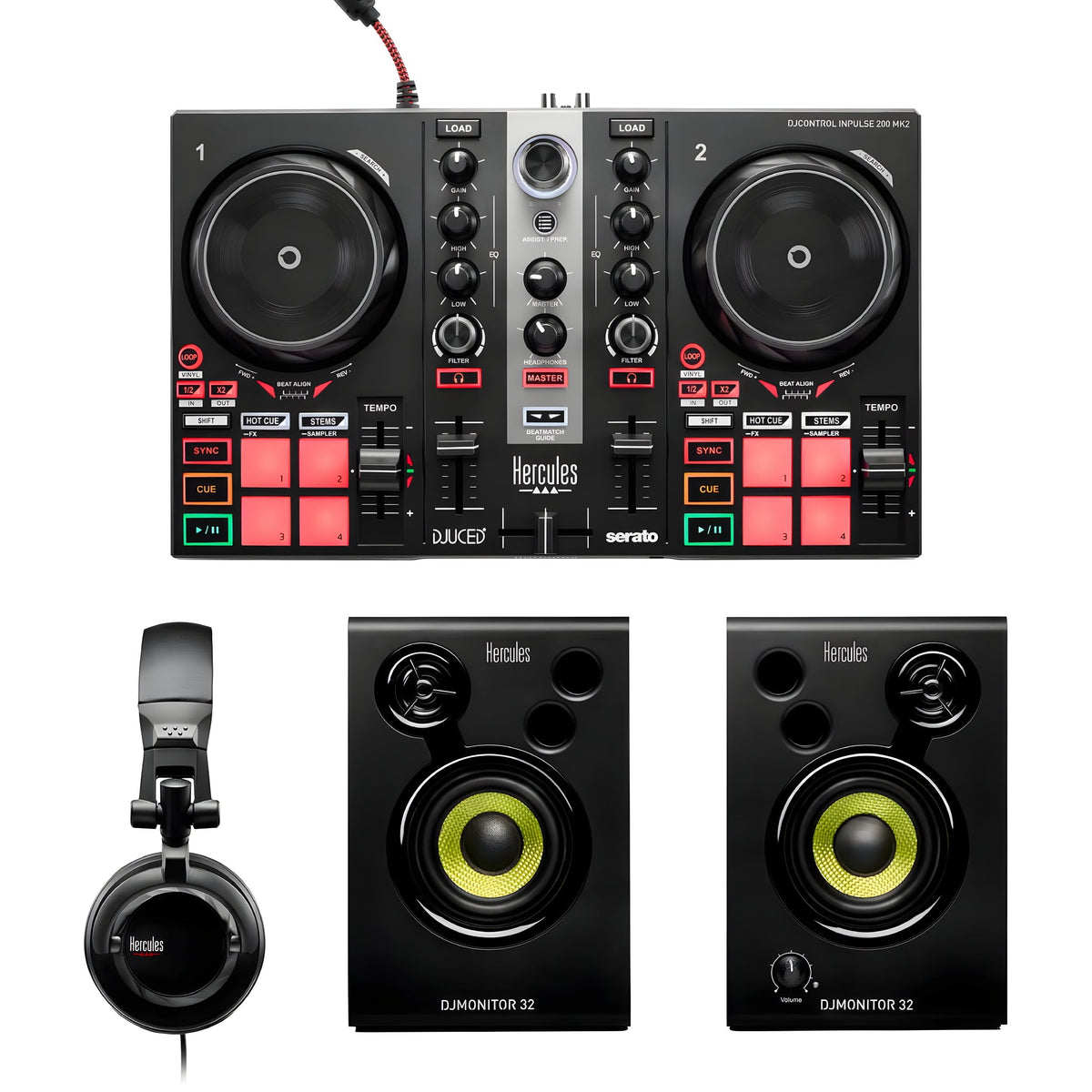 Hercules DJ DJLEARNING KIT MK2 - Pack controladora de DJ - Tempo Shop