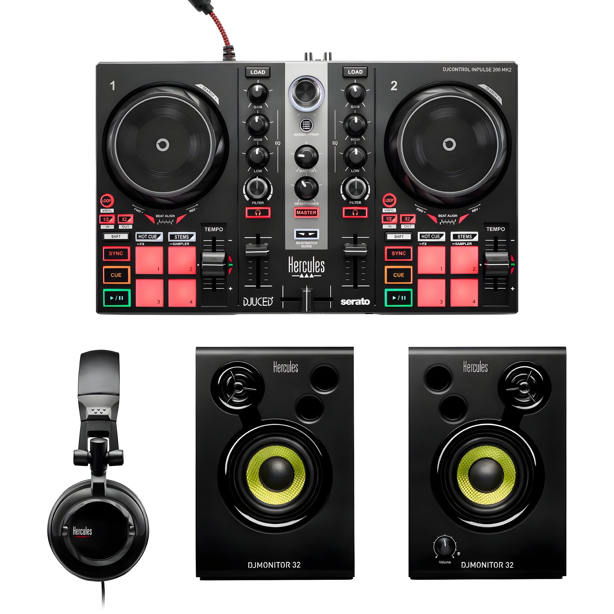 Hercules DJ DJLEARNING KIT MK2 - Pack controladora de DJ - Tempo Shop