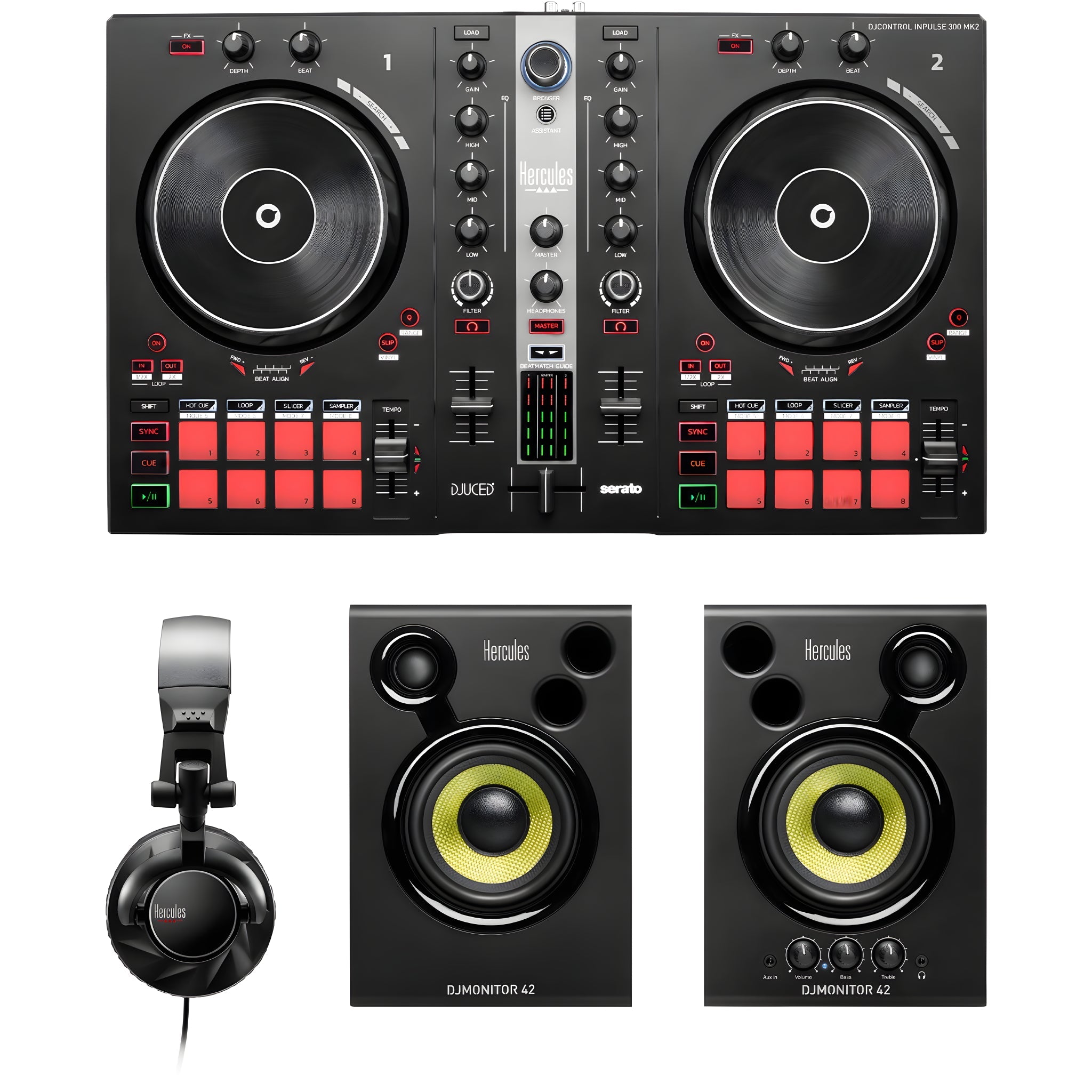 Hercules DJ ESSENTIALS KIT - Pack controladora de DJ - Tempo Shop