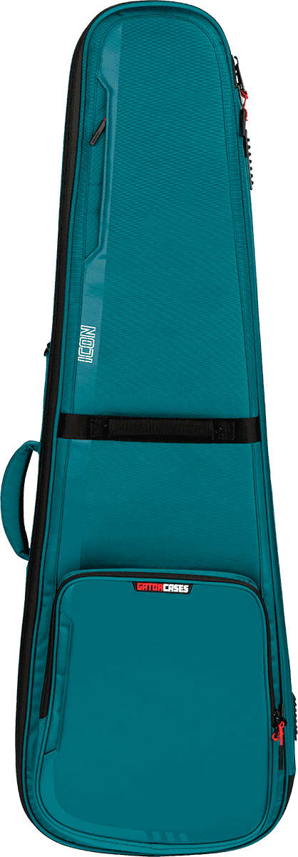 Gator G-ICONBASS-BLU - Softcase semirrígido para bajo eléctrico ICON azul resistente a la intemperie