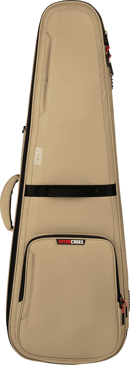 Gator G-ICONELECTRIC-KH - Softcase semirrígido premium ICON para guitarra eléctrica, color beige