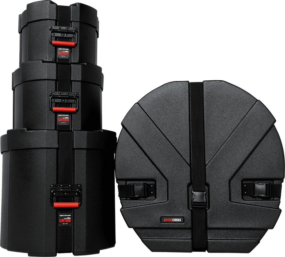 Gator GPCROCKPACK - Set de Estuches Rígidos para Batería Acústica tipo Rock