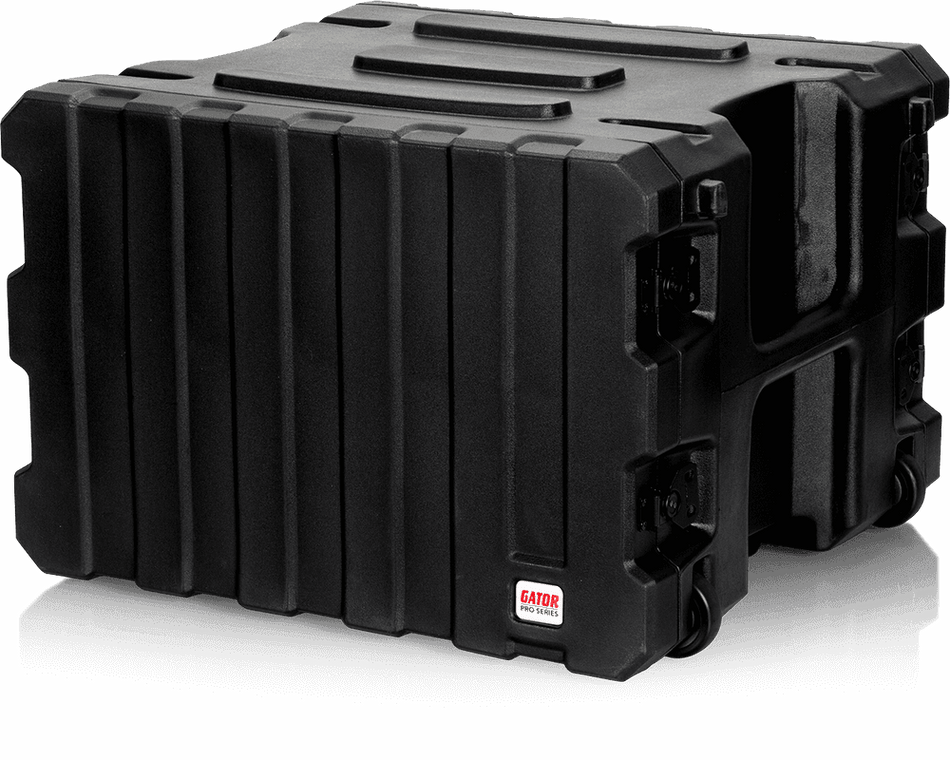 Gator G-PROR-8U-19 - Rack flightcase rotomoldeado 8U, 19" de profundidad con ruedas y asa trolley