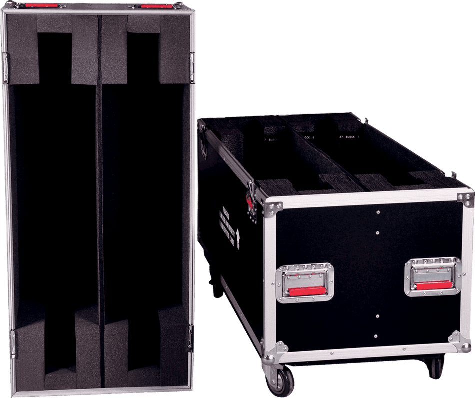 Gator GTOURLCDV25055X2 - Flightcase ATA con ruedas para 2 pantallas de 50" a 55"