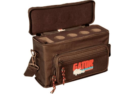 Gator GM-4 - Softcase reforzado en nylon 600D para 4 micrófonos de mano