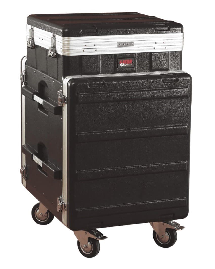 Gator GRC10X12PU - Rack flightcase combo 19" 10U superior emergente + 12U inferior con ruedas