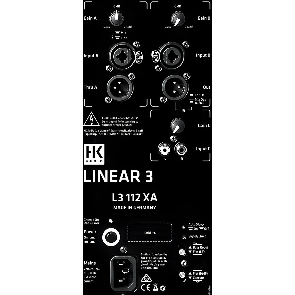 HK Audio L3 112 XA - Sistema compacto full range de 2 vías autoamplificado con procesador digital interno - Tempo Shop