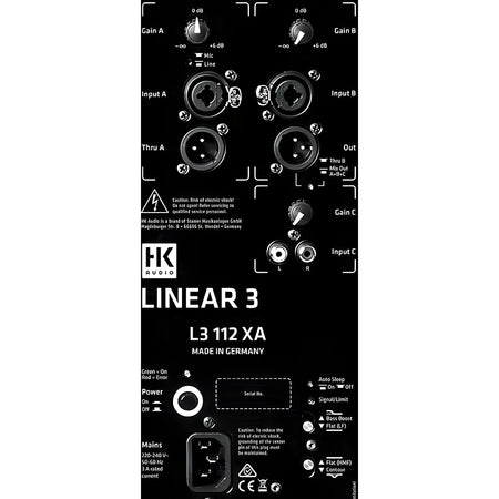 HK Audio L3 112 XA - Sistema compacto full range de 2 vías autoamplificado con procesador digital interno - Tempo Shop