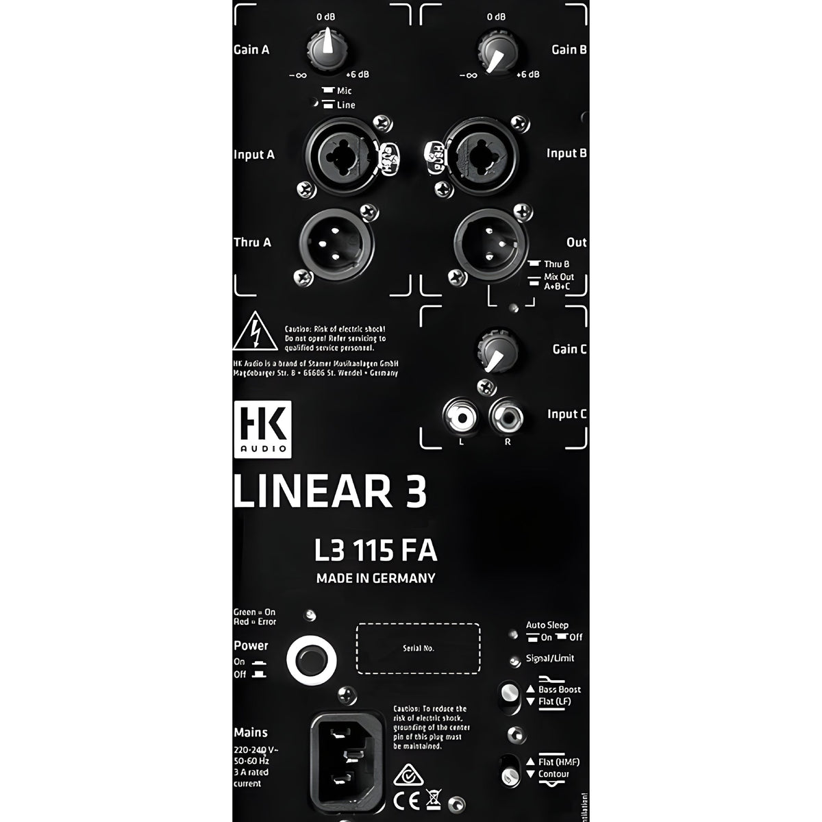 HK Audio L3 115 FA - Sistema compacto full range de 2 vías autoamplificado con procesador digital interno - Tempo Shop