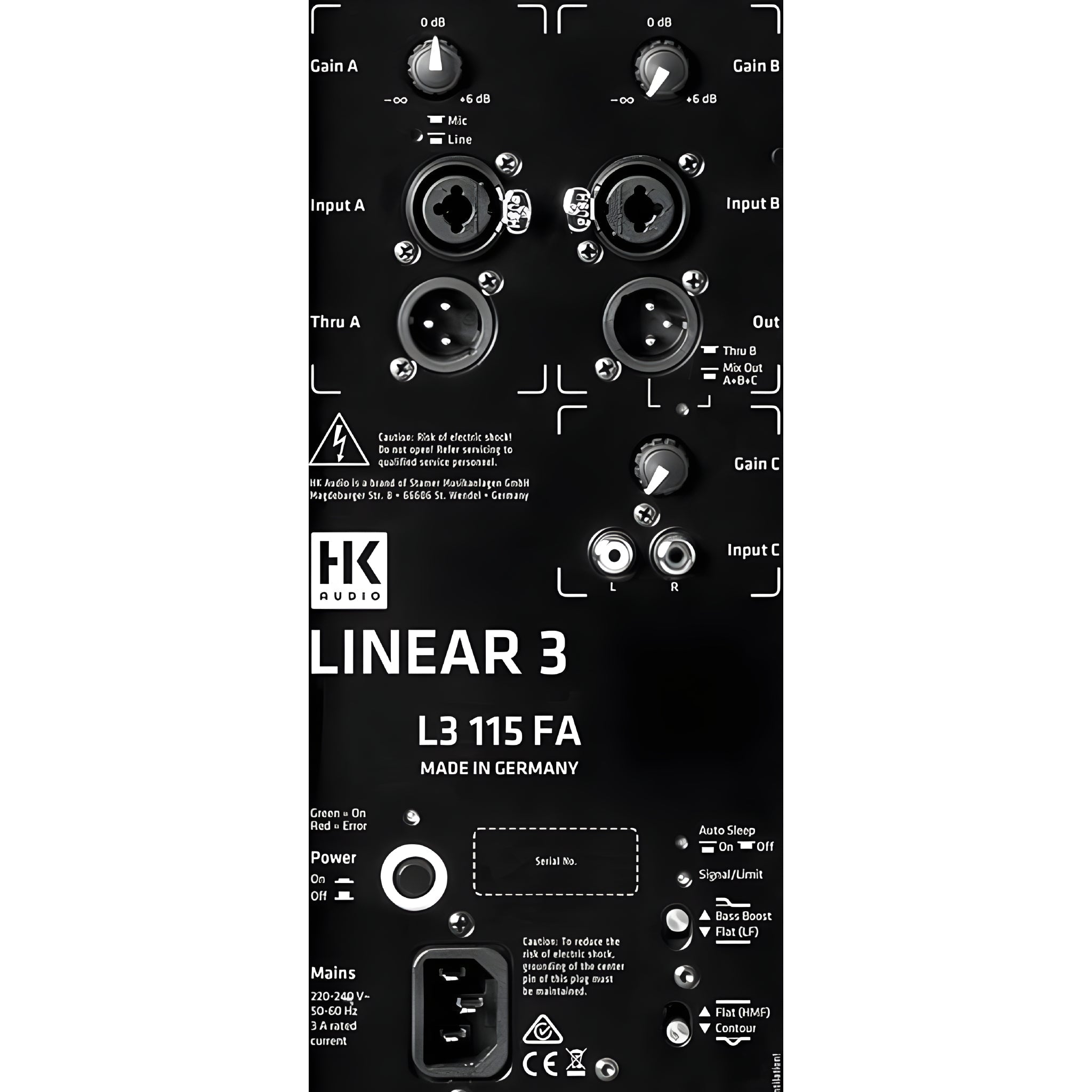 HK Audio L3 115 FA - Sistema compacto full range de 2 vías autoamplificado con procesador digital interno - Tempo Shop