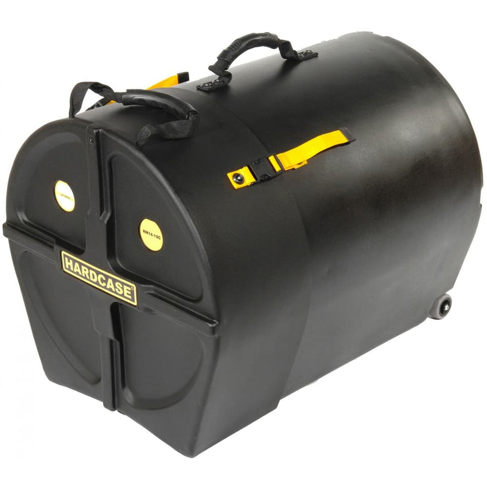 Hardcase HN14-15C - Estuche combo con ruedas para toms/timbales 14"-15"