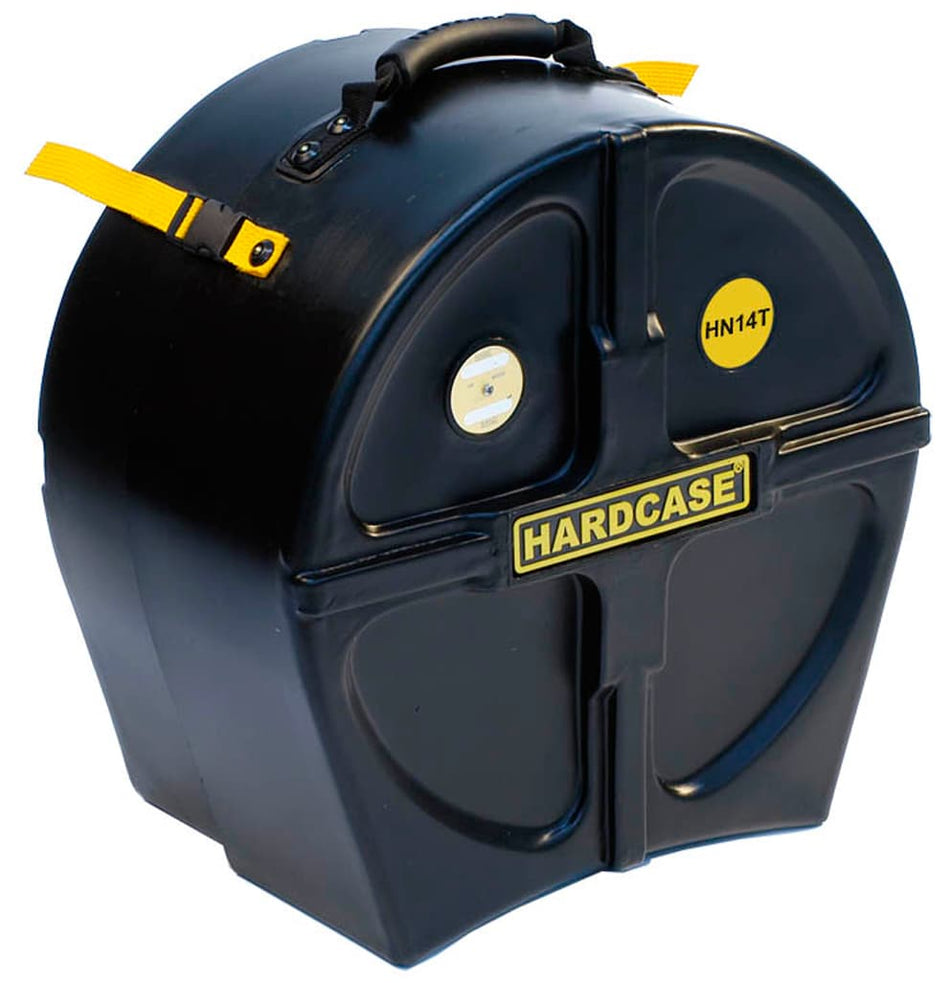 Hardcase HN14T - Estuche rígido para tom de 14" con tapa telescópica, acolchado y diseño apilable