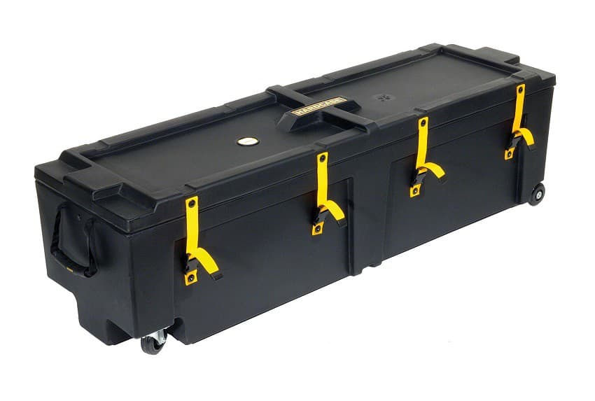 Hardcase HN58W - Estuche rígido de herrajes 58" con 4 ruedas (145,8 × 40,2 × 40,2 cm), apilable y resistente al clima