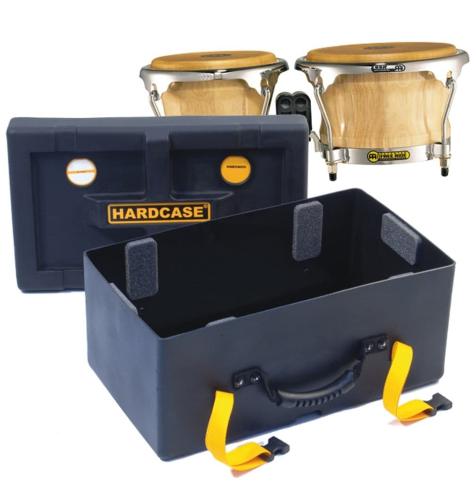 Hardcase HNBONGO - Estuche rígido para bongós (medidas internas 48,3 × 27,9 × 20,3 cm), apilable y acolchado
