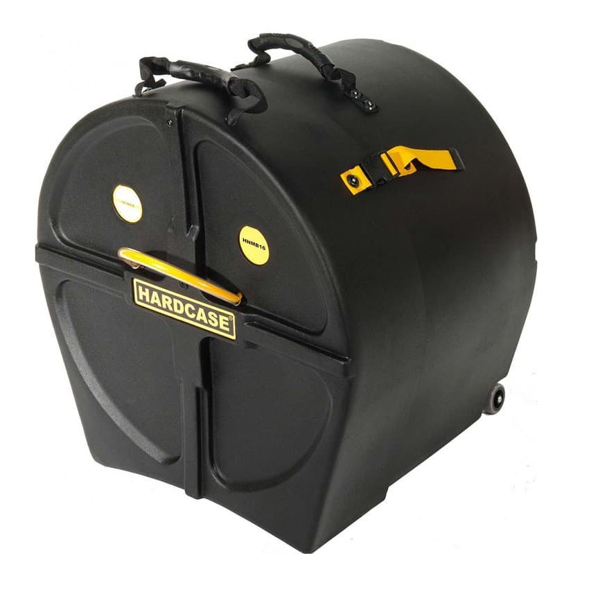 Hardcase HNMB20S - Estuche rígido para bombo de banda 20" (10–12") con ruedas y asa tipo trolley