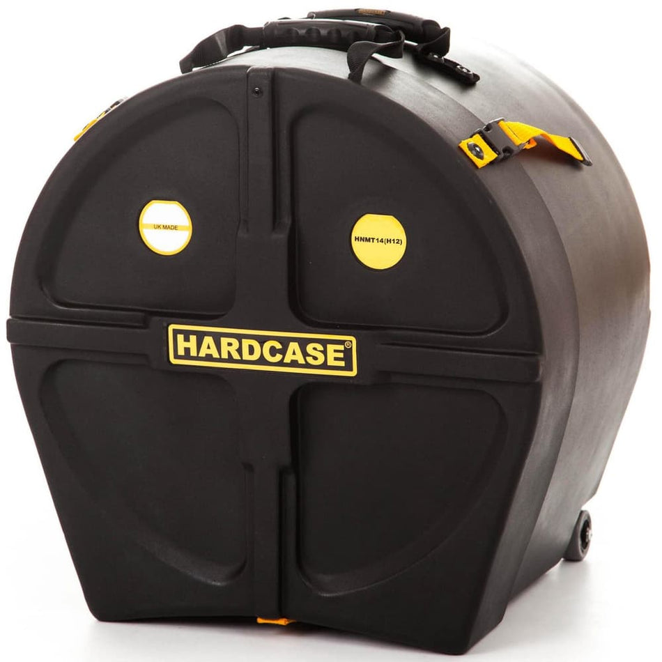 Hardcase HNMT14H12 - Estuche rígido para tambor tenor de banda 14"×12" (compatible Premier Professional, con ruedas)