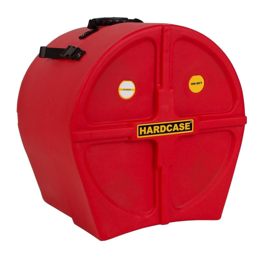Hardcase HNP18FTR - Estuche tom base suelo 18″ rígido, apilable y con tapa telescópica (Rojo)