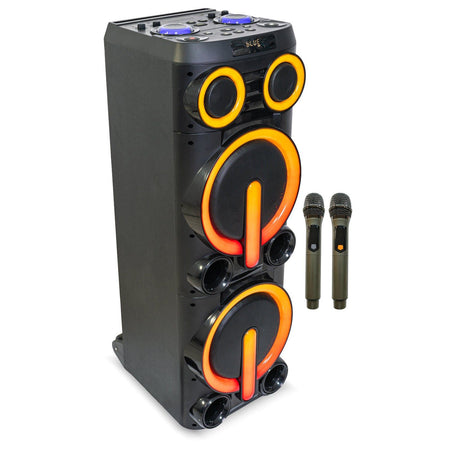 Ibiza Light & Sound BOMBMASTER – Mega altavoz amplificado 2×10″/25 cm – 1000 W - Tempo Shop