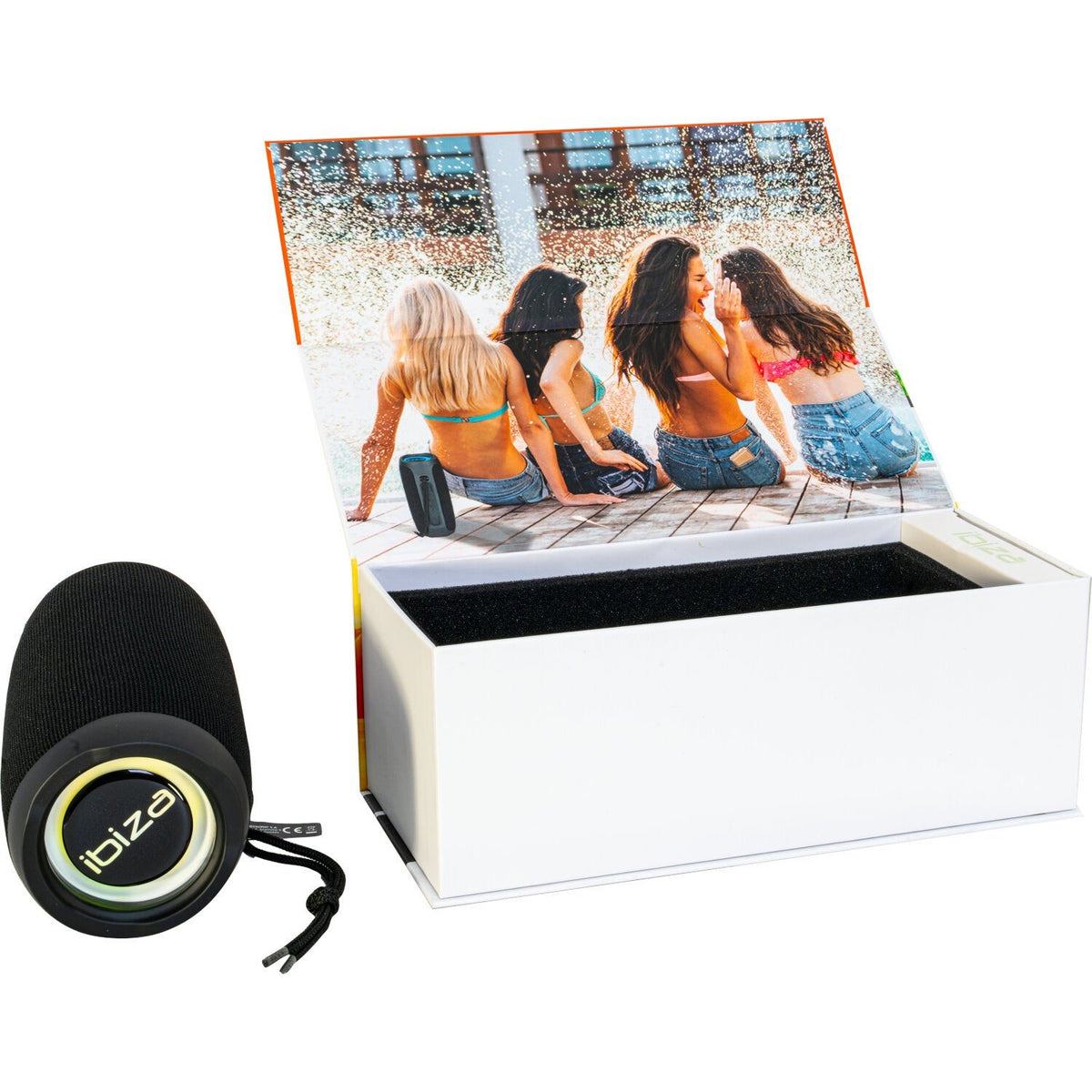 Ibiza Light & Sound BULLET30 - Altavoz Bluetooth iluminado con USB y Micro-SD 30W - Tempo Shop