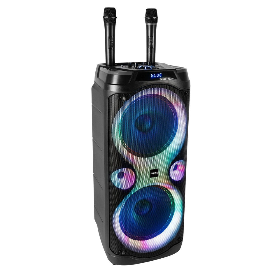 Ibiza Light & Sound COLUMBA-KARAOKE - Altavoz activo de alta potencia 2×10″/25 cm 1000 W - Tempo Shop
