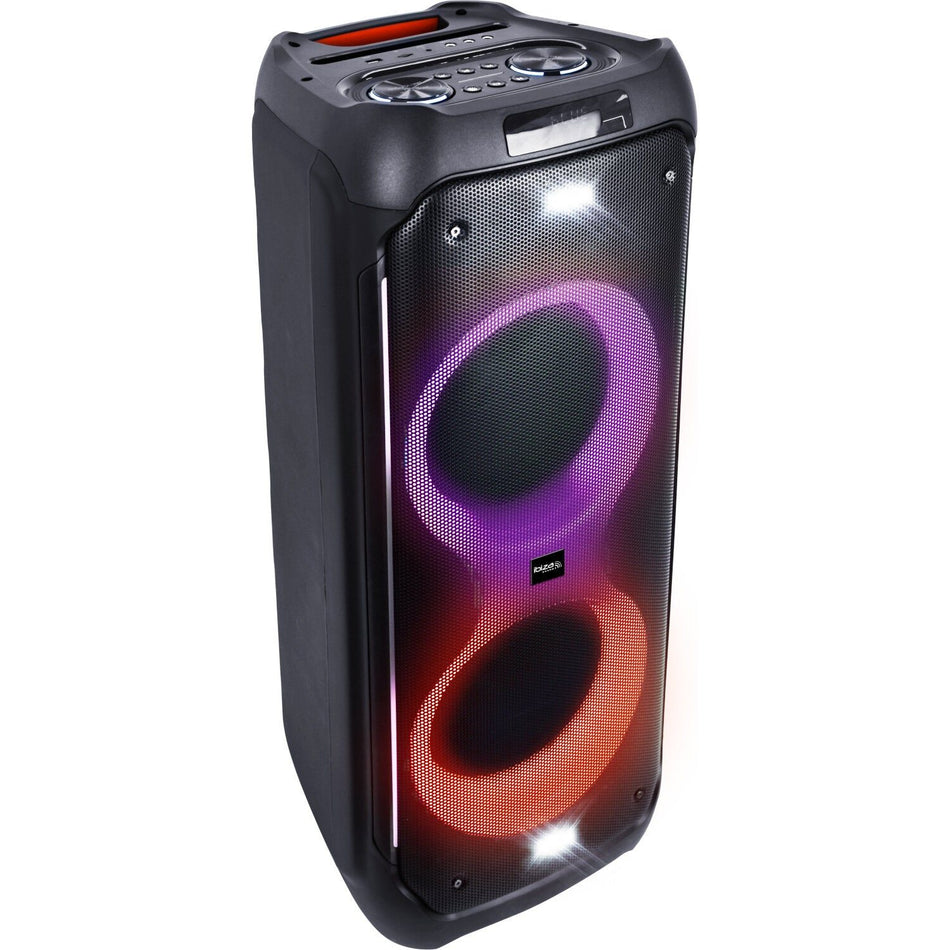 Ibiza Light & Sound COLUMBA1200 – Altavoz Bluetooth activo autónomo de LED 2 x 10"/25 cm – 1200 W - Tempo Shop