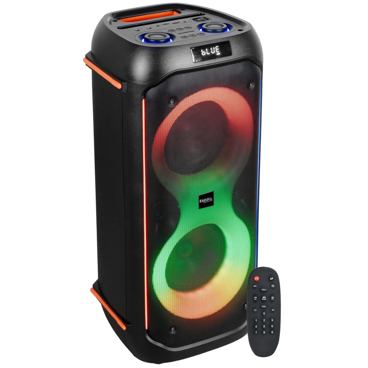 Ibiza Light & Sound COLUMBA600 – Altavoz Bluetooth activo autónomo de LED 6.5"/16 cm – 600 W - Tempo Shop