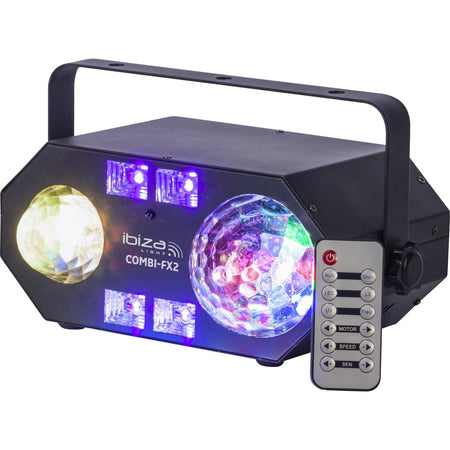 Ibiza Light & Sound COMBI-FX2 – Efecto de iluminación 4-en-1 ASTRO, agua, UV & strobe - Tempo Shop