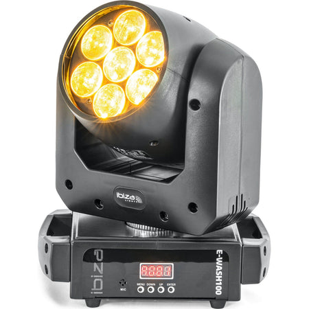 Ibiza Light & Sound E-WASH100 - Cabeza móvil de LED con ZOOM + WASH y control DMX - Tempo Shop