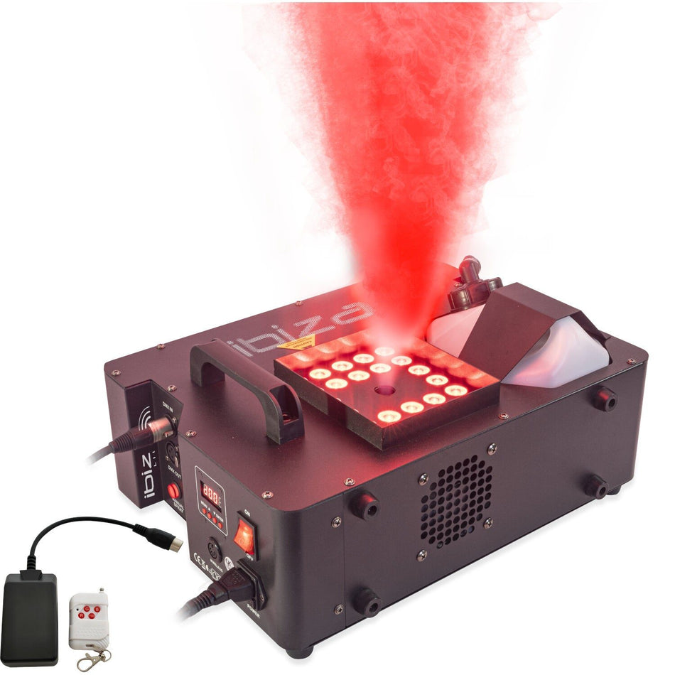 Ibiza Light & Sound ERUPTION-1500 – Máquina de humo DMX LED RGB de 1500 W - Tempo Shop