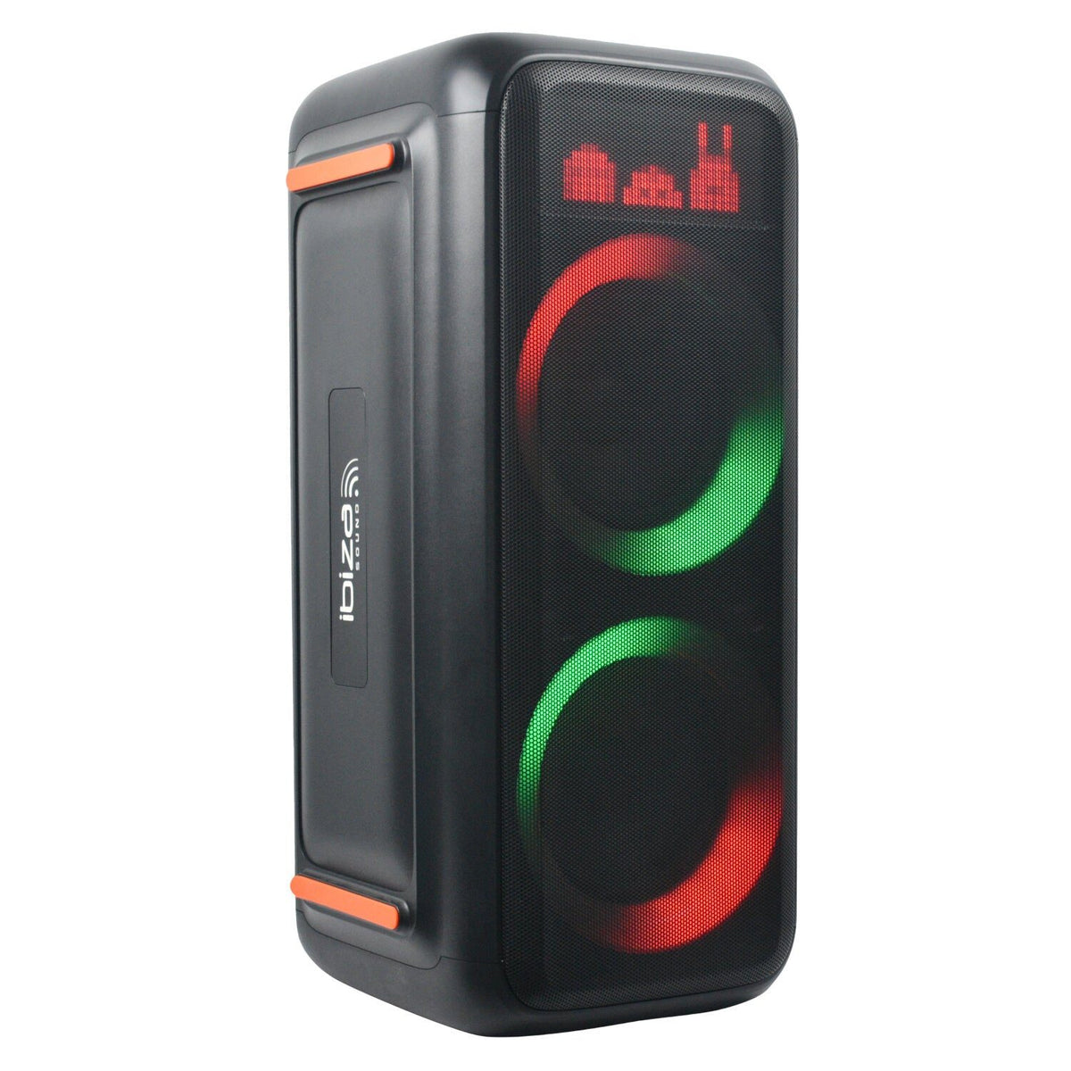 Ibiza Light & Sound GRAFFIK600 – Altavoz activo High Power 2×8″/20 cm – 600 W con doble efecto luminoso - Tempo Shop