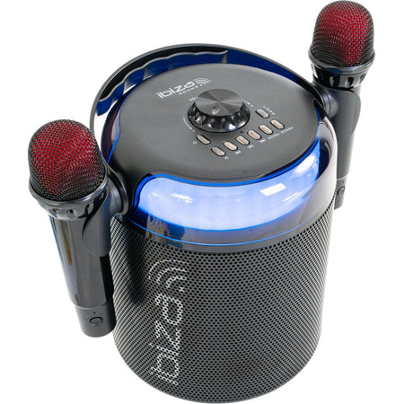 Ibiza Light & Sound KARAHOME-BK - Altavoz autónomo Bluetooth especial “Karaoke” 120 W - Tempo Shop