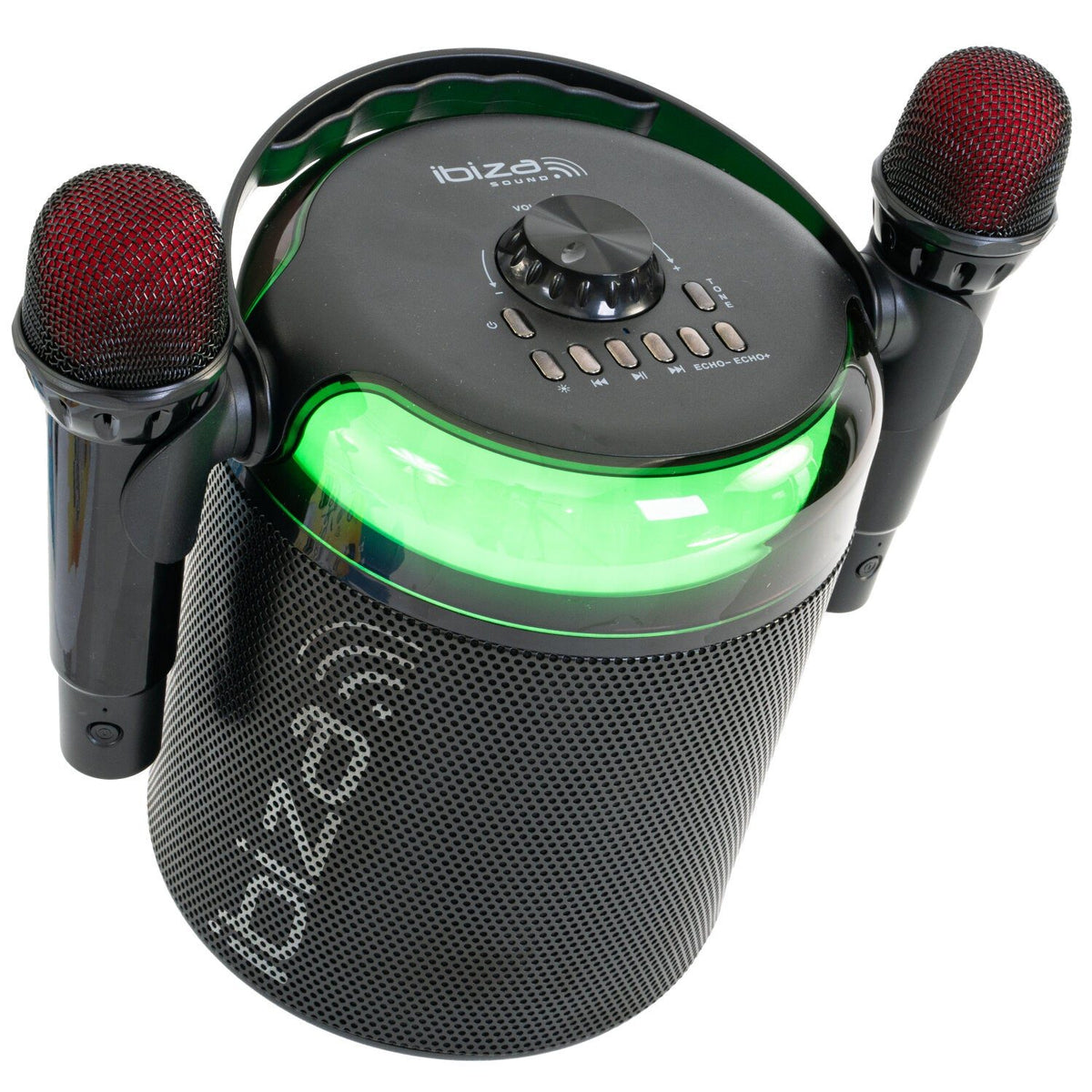 Ibiza Light & Sound KARAHOME-BK - Altavoz autónomo Bluetooth especial “Karaoke” 120 W - Tempo Shop