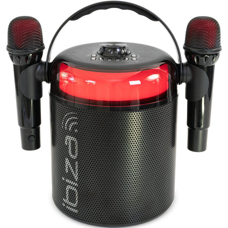 Ibiza Light & Sound KARAHOME-BK - Altavoz autónomo Bluetooth especial “Karaoke” 120 W - Tempo Shop