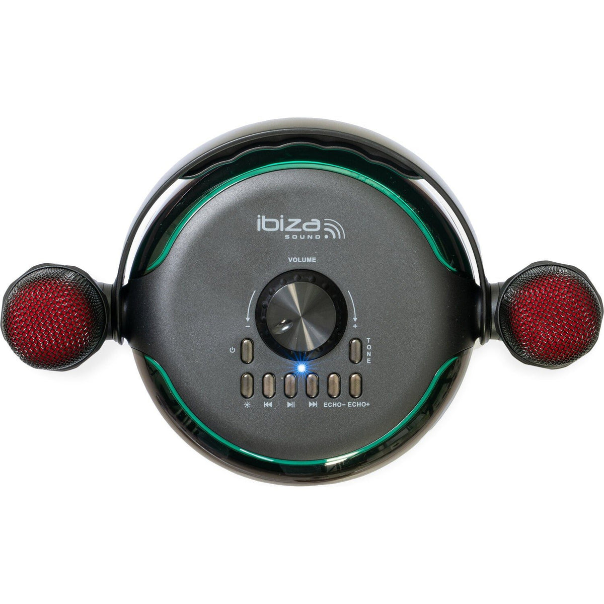 Ibiza Light & Sound KARAHOME-BK - Altavoz autónomo Bluetooth especial “Karaoke” 120 W - Tempo Shop